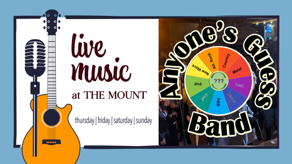 Anyone's Guess Band will be performing at Mount Palomar Winery.