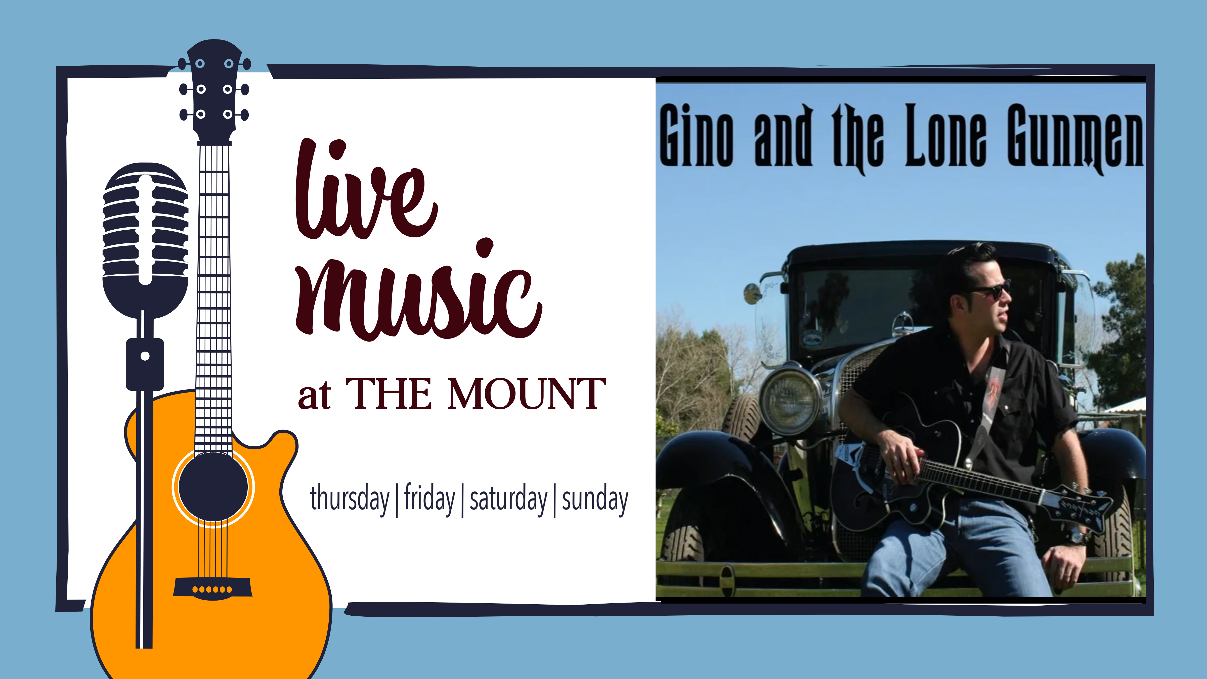 Gino and the Lone Gunmen at Mount Palomar Winery.